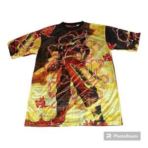 Limos Men’s Sheer T Shirt Short Sleeve Anime Small